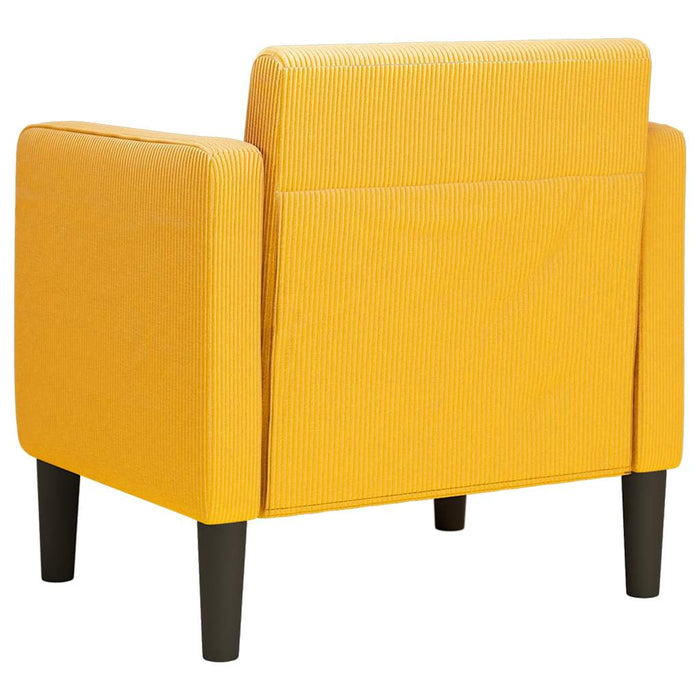 Canapea scaun cu cotiere galben deschis 54 cm țesătură velur - WALTI WALTI