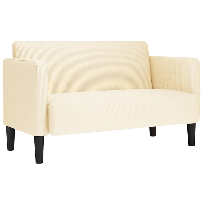 Canapea Loveseat crem 109 cm țesătură velur - WALTI WALTI