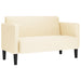 Canapea Loveseat crem 109 cm țesătură velur - WALTI WALTI