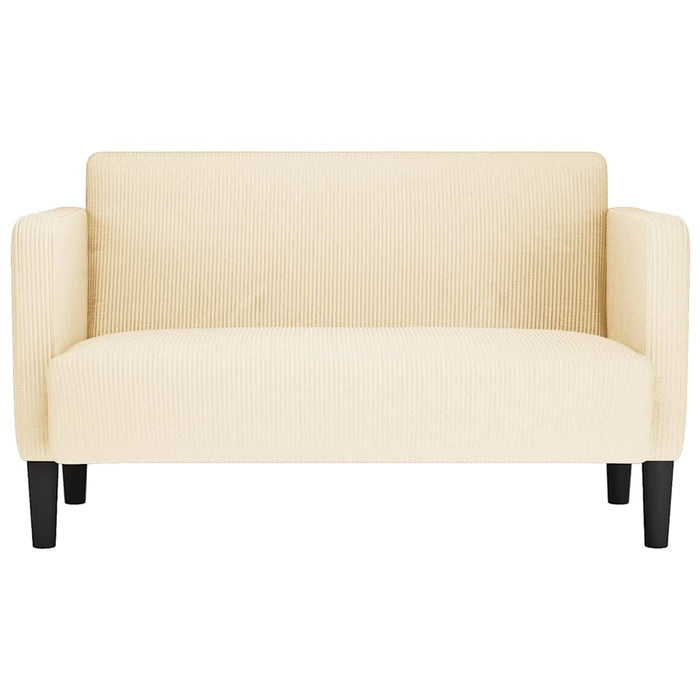 Canapea Loveseat crem 109 cm țesătură velur - WALTI WALTI