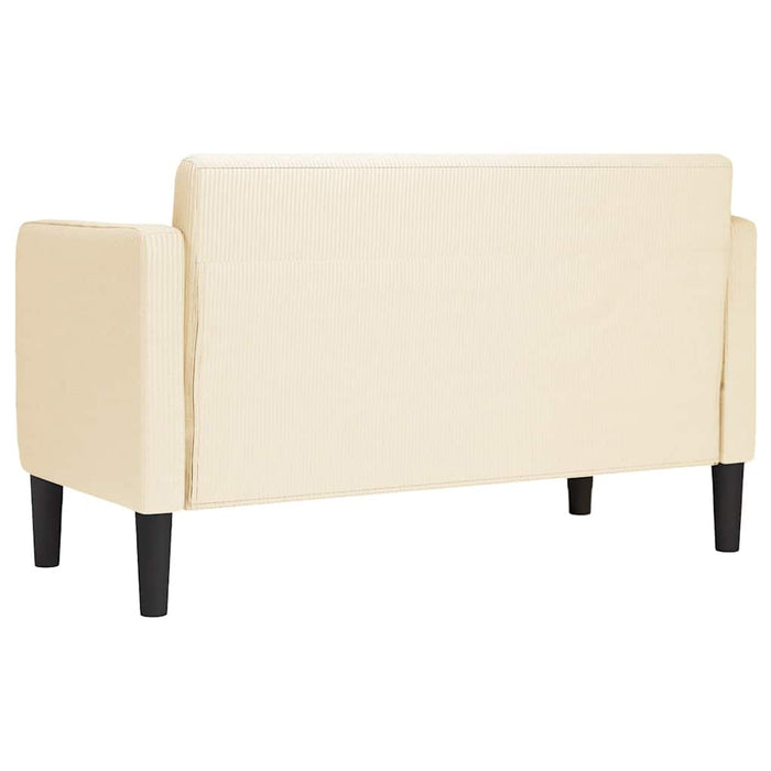 Canapea Loveseat crem 109 cm țesătură velur - WALTI WALTI