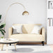 Canapea Loveseat crem 109 cm țesătură velur - WALTI WALTI