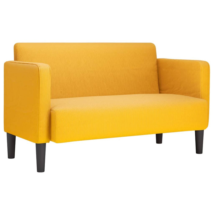 Canapea de tip lovesea galben deschis 109 cm țesătură velur - WALTI WALTI
