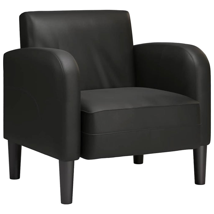 Canapea scaun cu cotiere negru 54 cm piele artificială - WALTI WALTI