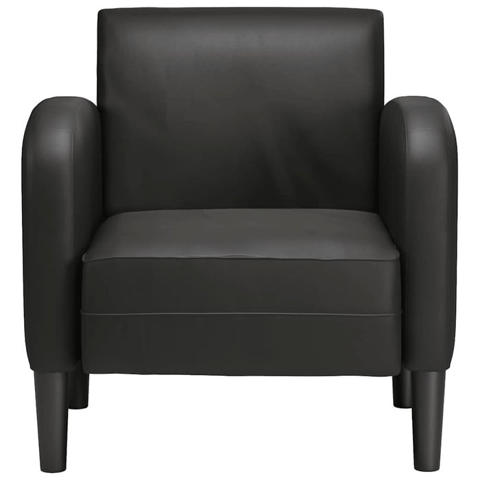 Canapea scaun cu cotiere negru 54 cm piele artificială - WALTI WALTI