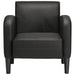 Canapea scaun cu cotiere negru 54 cm piele artificială - WALTI WALTI