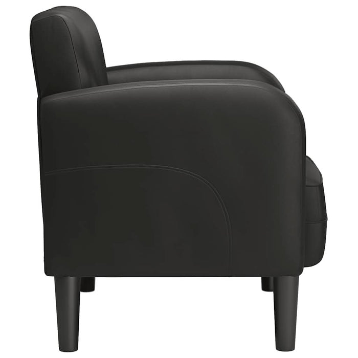 Canapea scaun cu cotiere negru 54 cm piele artificială - WALTI WALTI
