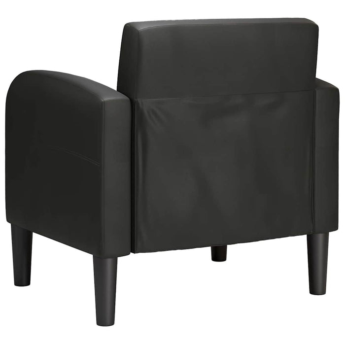 Canapea scaun cu cotiere negru 54 cm piele artificială - WALTI WALTI