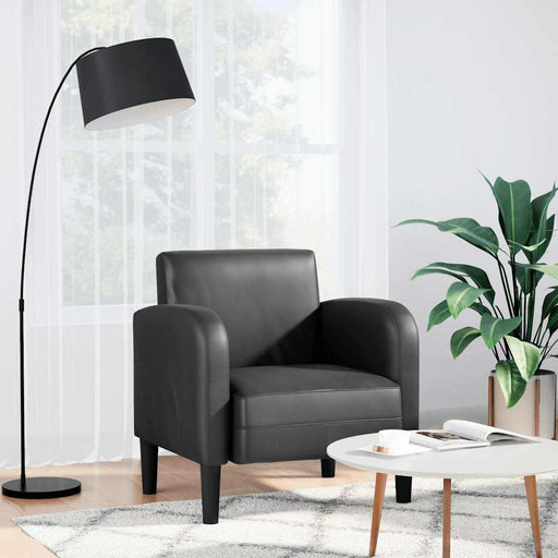 Canapea scaun cu cotiere negru 54 cm piele artificială - WALTI WALTI