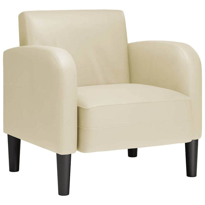Canapea scaun cu cotiere crem 54 cm piele artificială - WALTI WALTI
