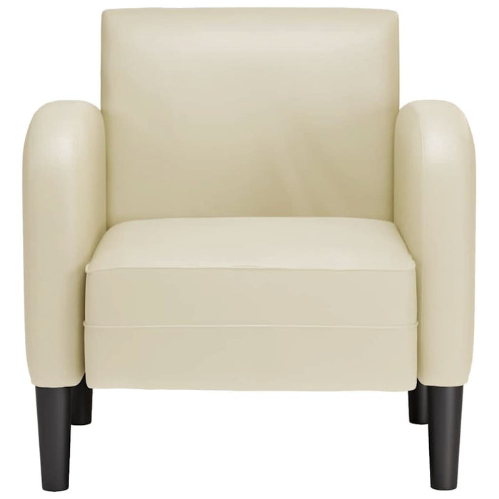 Canapea scaun cu cotiere crem 54 cm piele artificială - WALTI WALTI