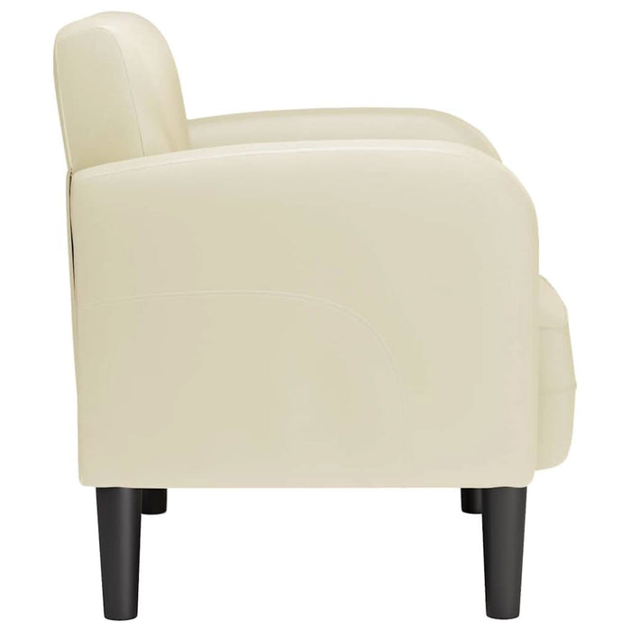 Canapea scaun cu cotiere crem 54 cm piele artificială - WALTI WALTI