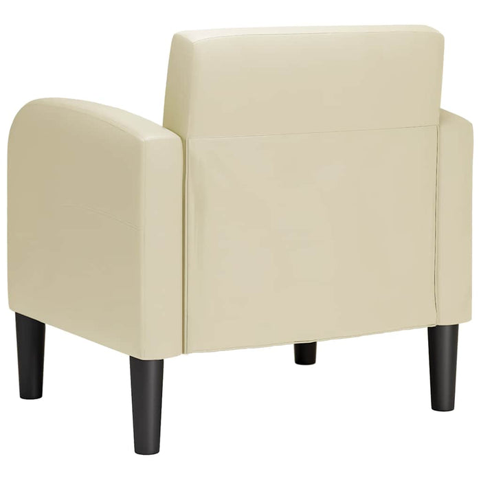 Canapea scaun cu cotiere crem 54 cm piele artificială - WALTI WALTI