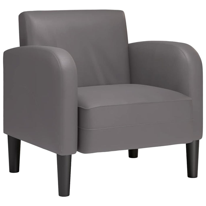 Canapea scaun cu cotiere gri 54 cm piele artificială - WALTI WALTI