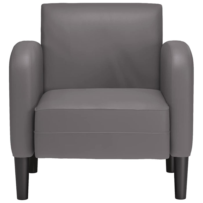 Canapea scaun cu cotiere gri 54 cm piele artificială - WALTI WALTI