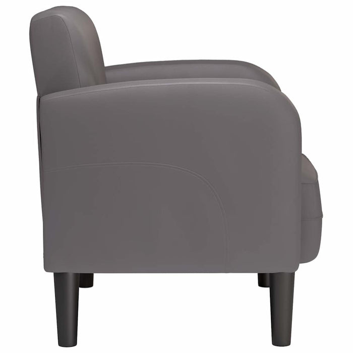 Canapea scaun cu cotiere gri 54 cm piele artificială - WALTI WALTI