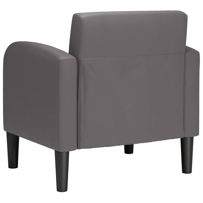 Canapea scaun cu cotiere gri 54 cm piele artificială - WALTI WALTI
