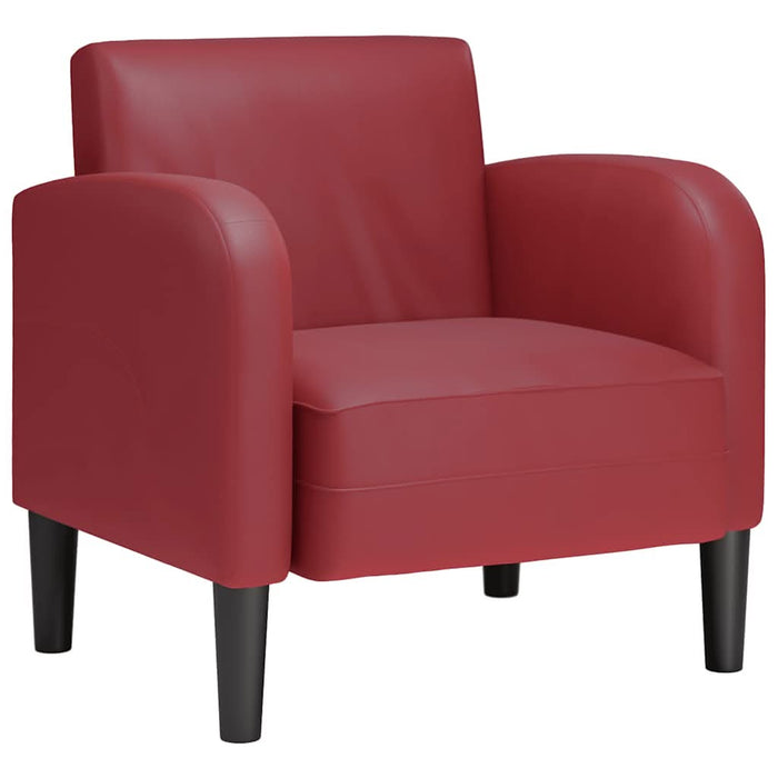 Canapea Scaun cu cotiere Vin Roșu 54 cm piele artificială - WALTI WALTI