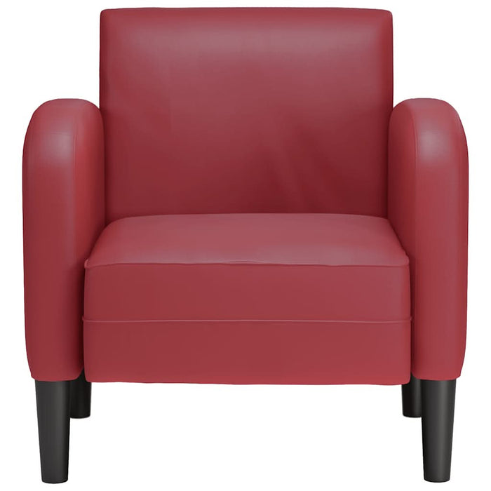 Canapea Scaun cu cotiere Vin Roșu 54 cm piele artificială - WALTI WALTI