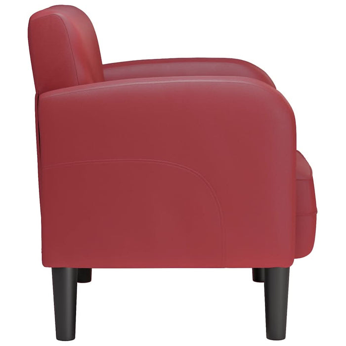 Canapea Scaun cu cotiere Vin Roșu 54 cm piele artificială - WALTI WALTI