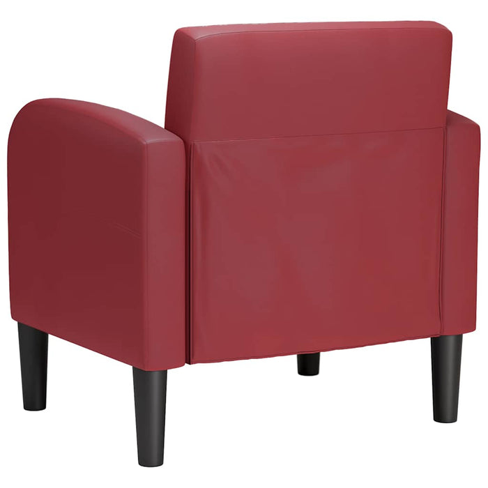 Canapea Scaun cu cotiere Vin Roșu 54 cm piele artificială - WALTI WALTI
