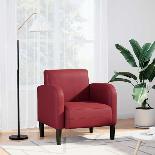 Canapea Scaun cu cotiere Vin Roșu 54 cm piele artificială - WALTI WALTI