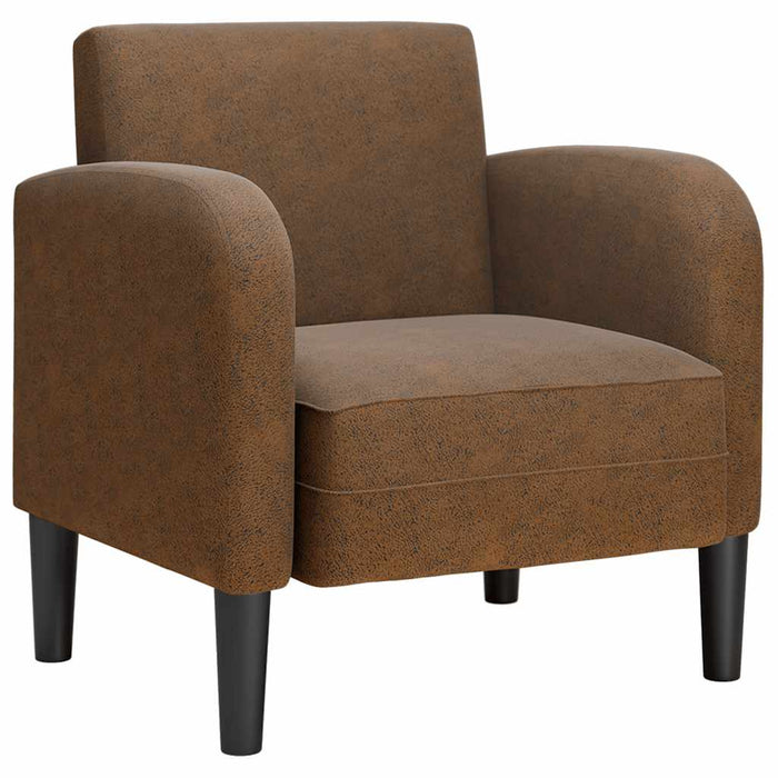 Canapea scaun cu cotiere maro 54 cm piele artificială - WALTI WALTI