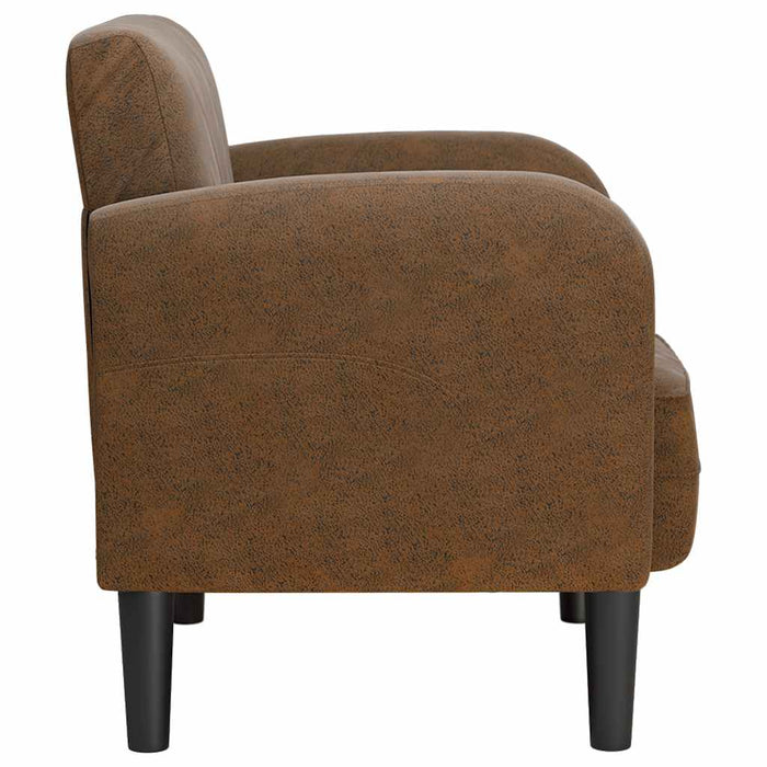 Canapea scaun cu cotiere maro 54 cm piele artificială - WALTI WALTI