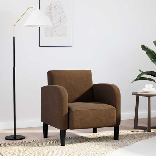 Canapea scaun cu cotiere maro 54 cm piele artificială - WALTI WALTI
