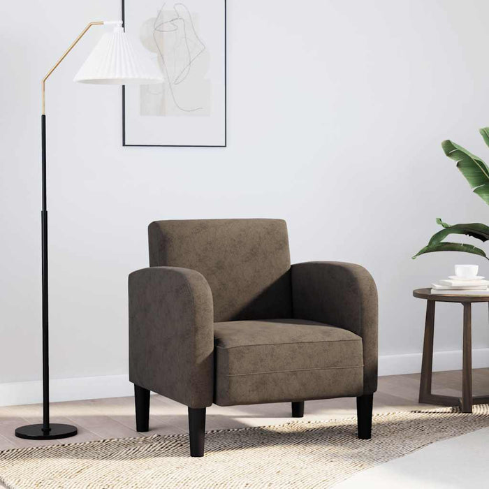 Canapea scaun cu cotiere Gri închis 54 cm piele artificială - WALTI WALTI