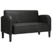 Canapea loveseat neagră 110 cm piele artificială - WALTI WALTI