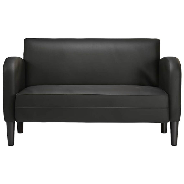 Canapea loveseat neagră 110 cm piele artificială - WALTI WALTI