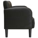 Canapea loveseat neagră 110 cm piele artificială - WALTI WALTI
