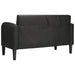 Canapea loveseat neagră 110 cm piele artificială - WALTI WALTI