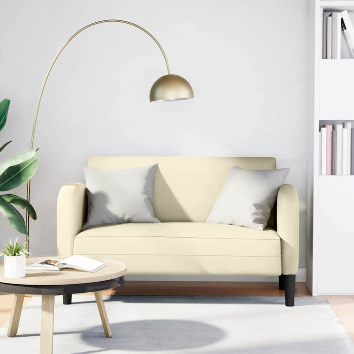 Canapea Loveseat crem 110 cm piele artificială - WALTI WALTI