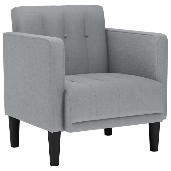 Canapea scaun cu cotiere, gri deschis, 53 cm, textil - WALTI WALTI