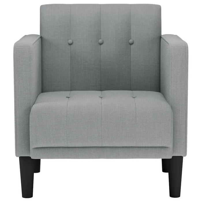 Canapea scaun cu cotiere, gri deschis, 53 cm, textil - WALTI WALTI