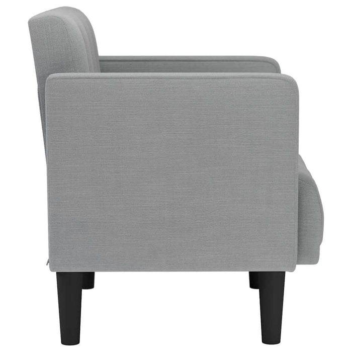 Canapea scaun cu cotiere, gri deschis, 53 cm, textil - WALTI WALTI