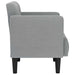 Canapea scaun cu cotiere, gri deschis, 53 cm, textil - WALTI WALTI