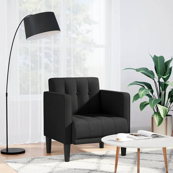 Canapea Scaun cu cotiere, negru, 53 cm, textil - WALTI WALTI