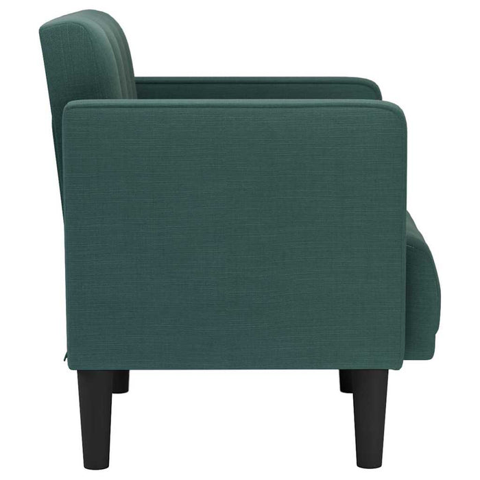 Canapea scaun cu cotiere, verde închis, 53 cm, textil - WALTI WALTI