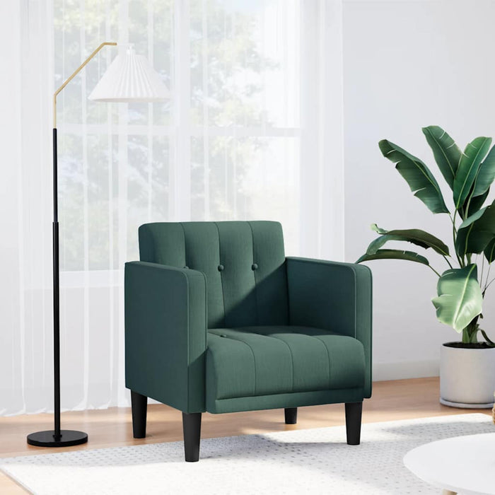 Canapea scaun cu cotiere, verde închis, 53 cm, textil - WALTI WALTI