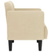 Canapea Scaun cu cotiere, crem, 53 cm, textil - WALTI WALTI