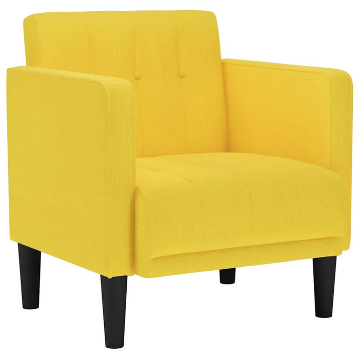 Canapea scaun cu cotiere, galben deschis, 53 cm, textil - WALTI WALTI