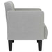Canapea scaun cu cotiere, gri nor, 53 cm, textil - WALTI WALTI