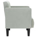Canapea scaun cu cotiere, gri deschis, 53 cm, catifea - WALTI WALTI