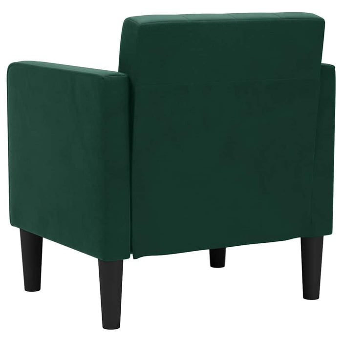 Canapea scaun cu cotiere, verde închis, 53 cm, catifea WALTI