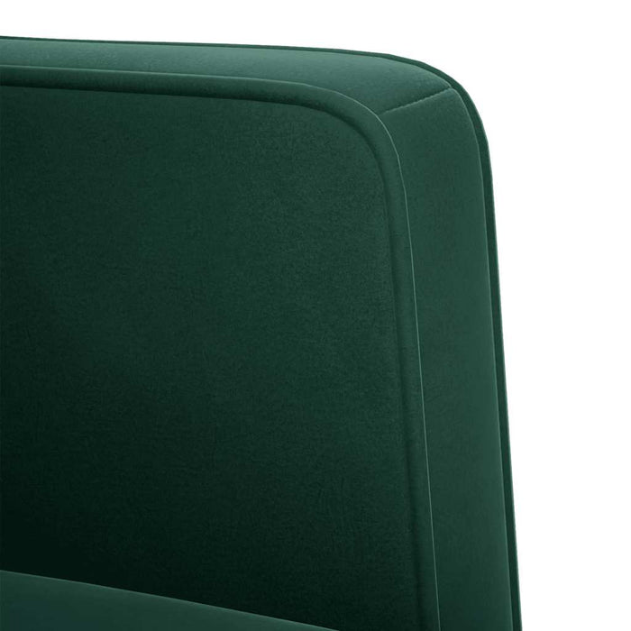 Canapea scaun cu cotiere, verde închis, 53 cm, catifea WALTI
