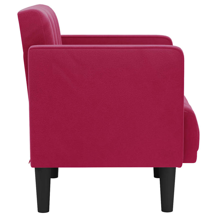 Canapea Scaun cu cotiere, vin roșu, 53 cm, catifea WALTI