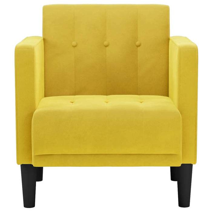 Canapea Scaun cu cotiere, galben, 53 cm, catifea - WALTI WALTI